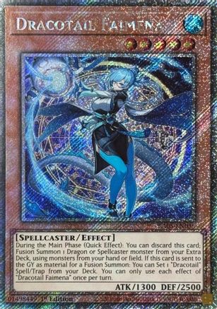 Dracotail Faimena (Platinum Secret Rare) (RA05-EN035) - Rarity Collection 5 1st Edition