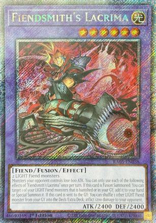 Fiendsmith's Lacrima (Platinum Secret Rare) (RA05-EN038) - Rarity Collection 5 1st Edition