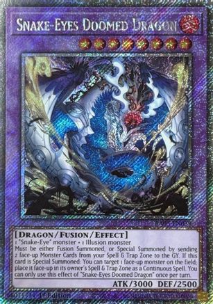 Snake-Eyes Doomed Dragon (Platinum Secret Rare) (RA05-EN039) - Rarity Collection 5 1st Edition