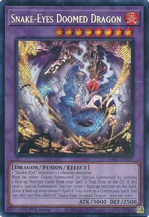 Snake-Eyes Doomed Dragon (Secret Rare) (RA05-EN039) - Rarity Collection 5 1st Edition
