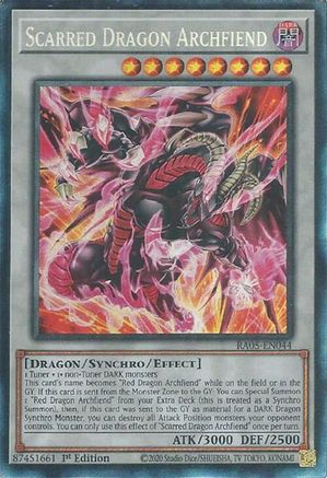 Scarred Dragon Archfiend (Collector's Rare) (RA05-EN044) - Rarity Collection 5 1st Edition