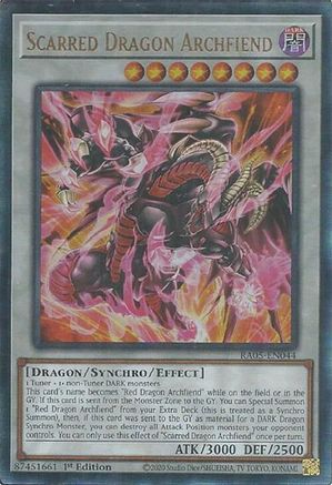 Scarred Dragon Archfiend (Ultimate Rare) (RA05-EN044) - Rarity Collection 5 1st Edition