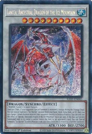 Lancea, Ancestral Dragon of the Ice Mountain (Secret Rare) (RA05-EN045) - Rarity Collection 5 1st Edition