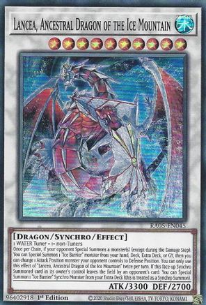 Lancea, Ancestral Dragon of the Ice Mountain (RA05-EN045) - Rarity Collection 5 1st Edition
