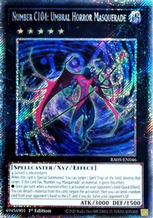 Number C104: Umbral Horror Masquerade (Platinum Secret Rare) (RA05-EN046) - Rarity Collection 5 1st Edition