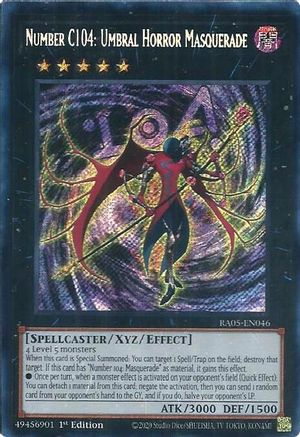 Number C104: Umbral Horror Masquerade (Secret Rare) (RA05-EN046) - Rarity Collection 5 1st Edition