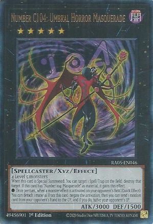 Number C104: Umbral Horror Masquerade (Ultimate Rare) (RA05-EN046) - Rarity Collection 5 1st Edition