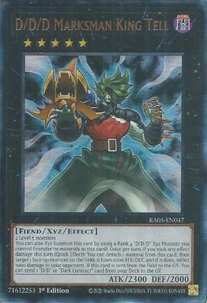 D/D/D Marksman King Tell (Ultimate Rare) (RA05-EN047) - Rarity Collection 5 1st Edition