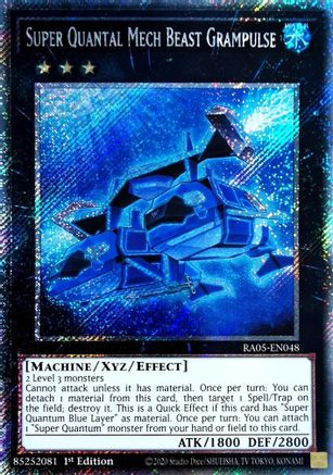 Super Quantal Mech Beast Grampulse (Platinum Secret Rare) (RA05-EN048) - Rarity Collection 5 1st Edition