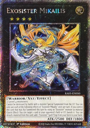 Exosister Mikailis (Platinum Secret Rare) (RA05-EN050) - Rarity Collection 5 1st Edition