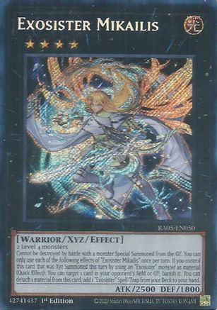 Exosister Mikailis (Secret Rare) (RA05-EN050) - Rarity Collection 5 1st Edition