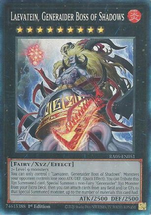 Laevatein, Generaider Boss of Shadows (Collector's Rare) (RA05-EN051) - Rarity Collection 5 1st Edition