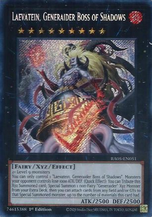 Laevatein, Generaider Boss of Shadows (Secret Rare) (RA05-EN051) - Rarity Collection 5 1st Edition