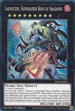 Laevatein, Generaider Boss of Shadows (RA05-EN051) - Rarity Collection 5 1st Edition