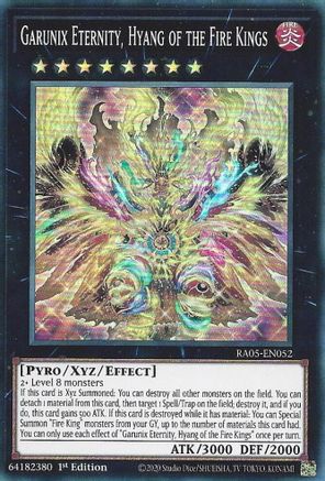 Garunix Eternity, Hyang of the Fire Kings (RA05-EN052) - Rarity Collection 5 1st Edition