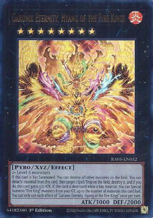 Garunix Eternity, Hyang of the Fire Kings (Ultra Rare) (RA05-EN052) - Rarity Collection 5 1st Edition