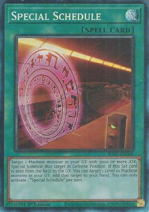 Special Schedule (Collector's Rare) (RA05-EN060) - Rarity Collection 5 1st Edition