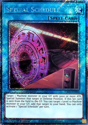 Special Schedule (Platinum Secret Rare) (RA05-EN060) - Rarity Collection 5 1st Edition