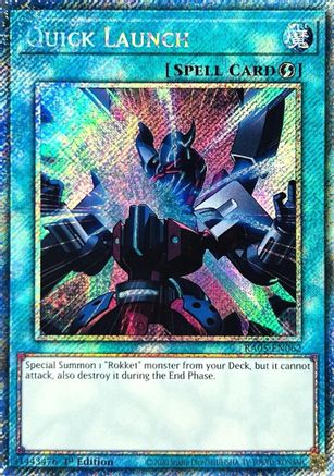 Quick Launch (Platinum Secret Rare) (RA05-EN062) - Rarity Collection 5 1st Edition