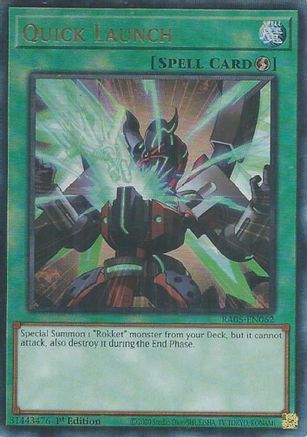 Quick Launch (Ultimate Rare) (RA05-EN062) - Rarity Collection 5 1st Edition