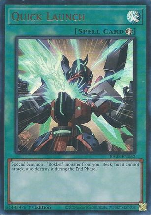Quick Launch (Ultra Rare) (RA05-EN062) - Rarity Collection 5 1st Edition