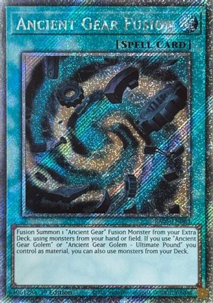 Ancient Gear Fusion (Platinum Secret Rare) (RA05-EN063) - Rarity Collection 5 1st Edition