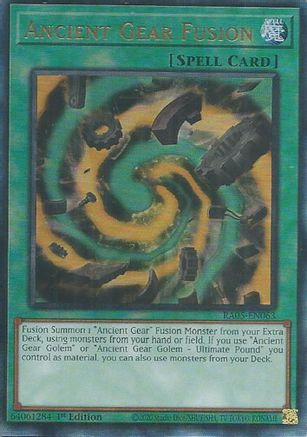 Ancient Gear Fusion (Ultimate Rare) (RA05-EN063) - Rarity Collection 5 1st Edition