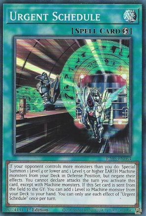 Urgent Schedule (RA05-EN064) - Rarity Collection 5 1st Edition
