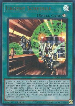 Urgent Schedule (Ultra Rare) (RA05-EN064) - Rarity Collection 5 1st Edition