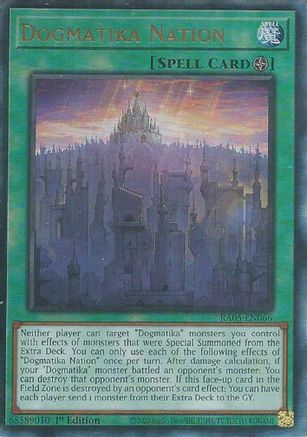 Dogmatika Nation (Ultimate Rare) (RA05-EN066) - Rarity Collection 5 1st Edition