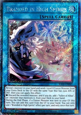 Branded in High Spirits (Platinum Secret Rare) (RA05-EN067) - Rarity Collection 5 1st Edition