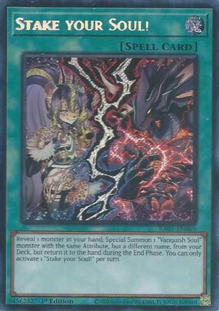 Stake your Soul! (Secret Rare) (RA05-EN069) - Rarity Collection 5 1st Edition