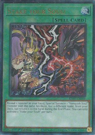 Stake your Soul! (Ultimate Rare) (RA05-EN069) - Rarity Collection 5 1st Edition