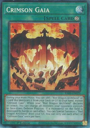Crimson Gaia (Collector's Rare) (RA05-EN070) - Rarity Collection 5 1st Edition