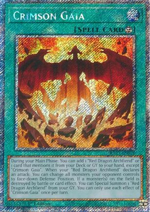 Crimson Gaia (Platinum Secret Rare) (RA05-EN070) - Rarity Collection 5 1st Edition