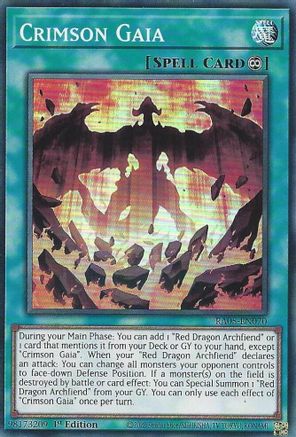 Crimson Gaia (RA05-EN070) - Rarity Collection 5 1st Edition
