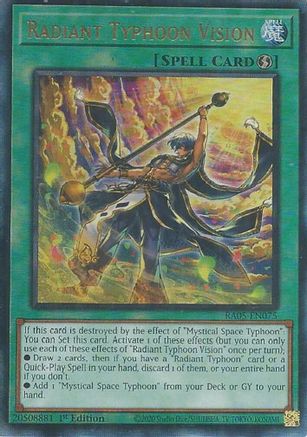 Radiant Typhoon Vision (Ultimate Rare) (RA05-EN075) - Rarity Collection 5 1st Edition