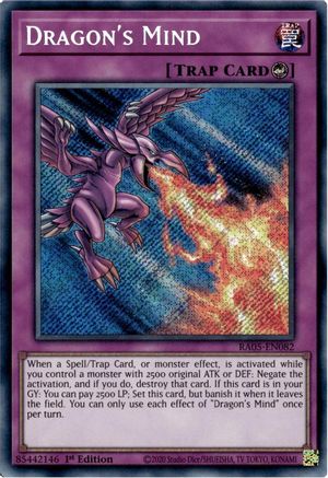 Dragon's Mind (Secret Rare) (RA05-EN082) - Rarity Collection 5 1st Edition