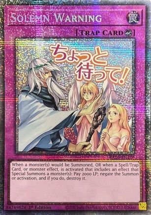 Solemn Warning (Starlight Rare) (RA05-EN126) - Rarity Collection 5 1st Edition