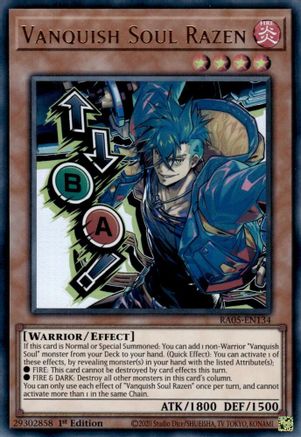 Vanquish Soul Razen (Stamp) (RA05-EN134) - Rarity Collection 5 1st Edition