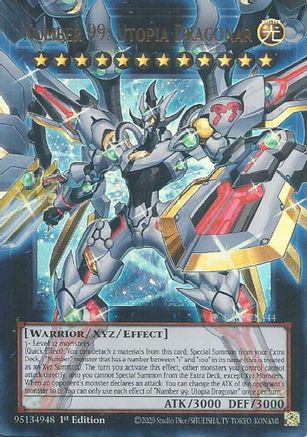 Number 99: Utopia Dragonar (RA05-EN144) - Rarity Collection 5 1st Edition