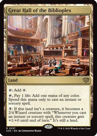Great Hall of the Biblioplex (SOS-257) - Secrets of Strixhaven Foil