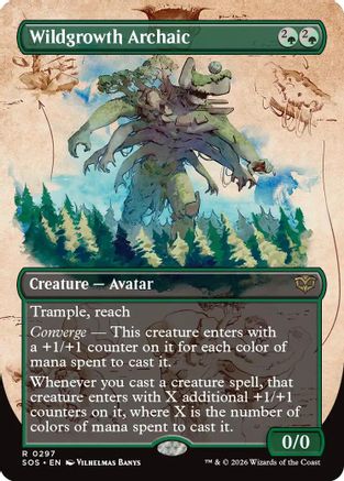 Wildgrowth Archaic (Borderless) (SOS-297) - Secrets of Strixhaven Foil