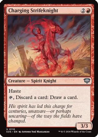 Charging Strifeknight (SOS-110) - Secrets of Strixhaven