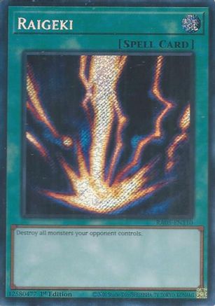 Raigeki (Secret Rare) (RA05-EN110) - Rarity Collection 5 1st Edition