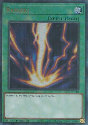 Raigeki (Ultimate Rare) (RA05-EN110) - Rarity Collection 5 1st Edition