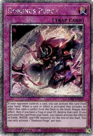Dominus Purge (Platinum Secret Rare) (RA05-EN150) - Rarity Collection 5 1st Edition
