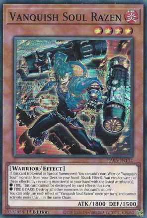 Vanquish Soul Razen (RA05-EN134) - Rarity Collection 5 1st Edition
