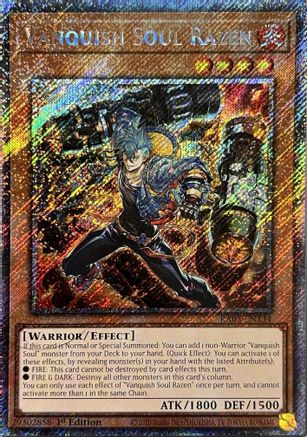 Vanquish Soul Razen (Platinum Secret Rare) (RA05-EN134) - Rarity Collection 5 1st Edition