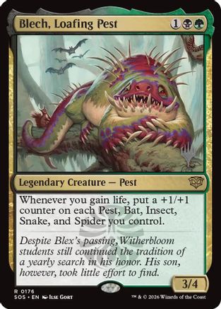 Blech, Loafing Pest (PPSOS-176) - Promo Pack: Secrets of Strixhaven Foil